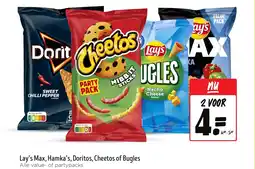 Jumbo Lay's Max, Hamka's, Doritos, Cheetos of Bugles aanbieding