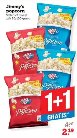 Coop Jimmy's popcorn aanbieding