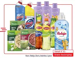 Jumbo Knorr, Robijn, Glorix, Andrélon, Lipton aanbieding