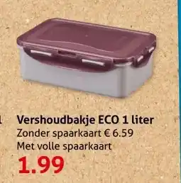 Hoogvliet Vershoudbakje ECO 1 liter aanbieding