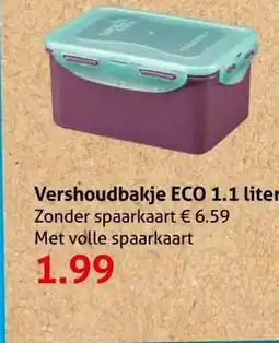 Hoogvliet Vershoudbakje ECO 1.1 liter aanbieding