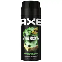 Trekpleister Axe Wild Mojito & Cedarwood Deodorant & Bodyspray aanbieding