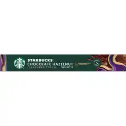 Jumbo Starbucks by Nespresso Chocolate Hazelnut Flavoured Coffee 10 Capsules 51 g aanbieding