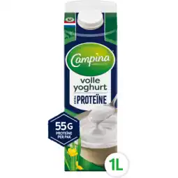 Jumbo Campina Extra Proteïne volle yoghurt 1L aanbieding