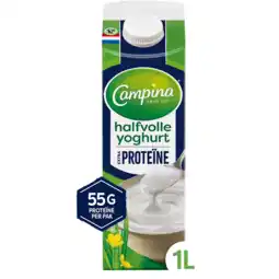 Jumbo Campina Extra Proteïne halfvolle yoghurt 1L aanbieding