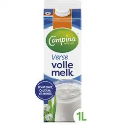 Jumbo Campina Verse Volle Melk 1 L aanbieding