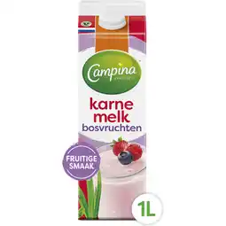 Jumbo Campina karnemelk bosvrucht 1 L aanbieding