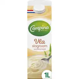 Jumbo Campina Vla Slagroom Vanillesmaak 1 L aanbieding
