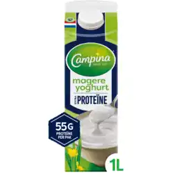Jumbo Campina Extra Proteïne magere yoghurt 1L aanbieding