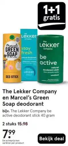 Etos The Lekker Company en Marcel's Green Soap deodorant aanbieding