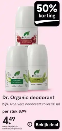 Etos Dr. Organic deodorant aanbieding