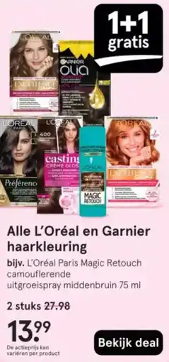 Etos Alle L'Oréal en Garnier haarkleuring aanbieding