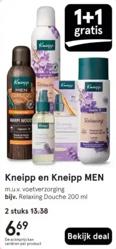 Etos Kneipp en Kneipp MEN aanbieding