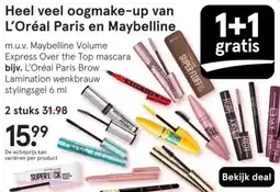 Etos Heel veel oogmake-up van L'Oréal Paris en Maybelline aanbieding