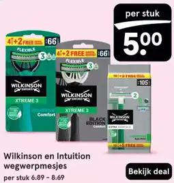 Etos Wilkinson en Intuition wegwerpmesjes aanbieding