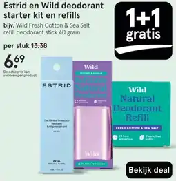 Etos Estrid en Wild deodorant starter kit en refills aanbieding