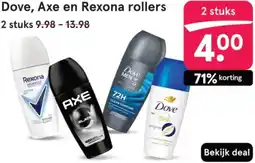 Etos Dove, Axe en Rexona rollers aanbieding
