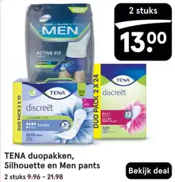 Etos TENA duopakken, Silhouette en Men pants aanbieding