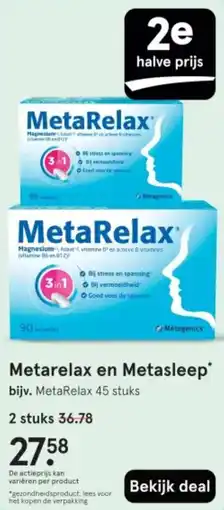 Etos Metarelax en Metasleep aanbieding