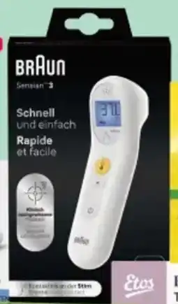 Etos Braun Sensian 3 contactloze voorhoofdthermometer aanbieding