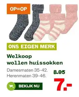 Welkoop Welkoop wollen huissokken aanbieding