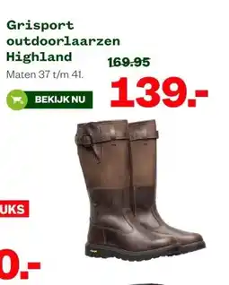 Welkoop Grisport outdoorlaarzen Highland aanbieding