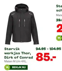 Welkoop Størvik werkjas Thor, Dirk of Conrad aanbieding