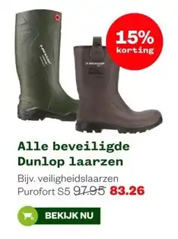 Welkoop Alle beveiligde Dunlop laarzen aanbieding