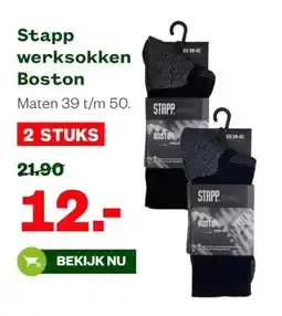 Welkoop Stapp werksokken Boston aanbieding