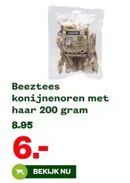 Welkoop Beeztees konijnenoren aanbieding
