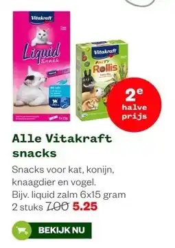 Welkoop Alle Vitakraft snacks aanbieding