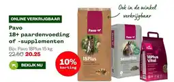 Welkoop Pavo 18+ paardenvoeding of -supplementen aanbieding