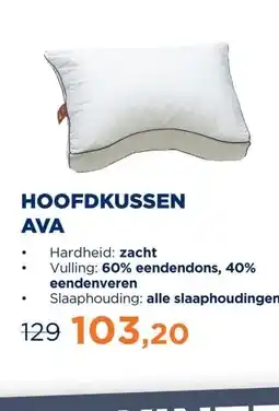 TotaalBED Hoofdkussen Ava | Dons aanbieding