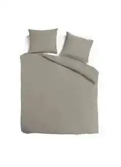 TotaalBED Dekbedovertrek Noa Taupe 140 x 200/220 cm aanbieding