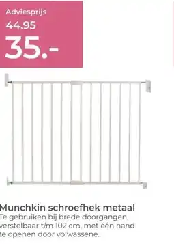 Prenatal Munchkin schroefhek metaal aanbieding