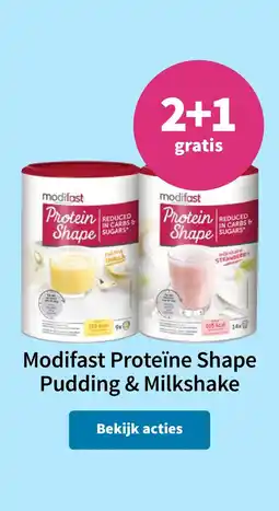 Plein.nl Modifast Proteïne Shape Pudding & Milkshake aanbieding