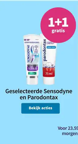 Plein.nl Geselecteerde Sensodyne en Parodontax aanbieding