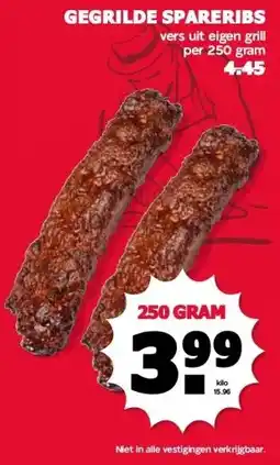 MCD Supermarkt GEGRILDE SPARERIBS aanbieding