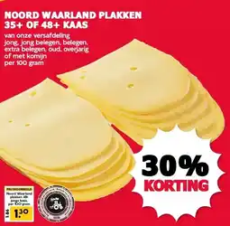 MCD Supermarkt NOORD WAARLAND PLAKKEN 35+ OF 48+ KAAS aanbieding