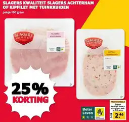 MCD Supermarkt SLAGERS KWALITEIT SLAGERS ACHTERHAM OF KIPFILET MET TUINKRUIDEN aanbieding