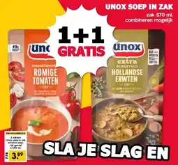 MCD Supermarkt UNOX SOEP IN ZAK aanbieding