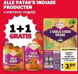 MCD Supermarkt ALLE PATAK'S INDIASE PRODUCTEN aanbieding