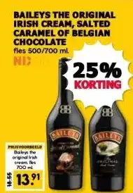 MCD Supermarkt BAILEYS THE ORIGINAL IRISH CREAM, SALTED CARAMEL OF BELGIAN CHOCOLATE aanbieding
