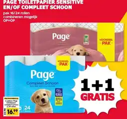 MCD Supermarkt PAGE TOILETPAPIER SENSITIVE EN/OF COMPLEET SCHOON aanbieding