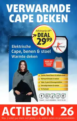 Lucovitaal VERWARMDE CAPE DEKEN aanbieding