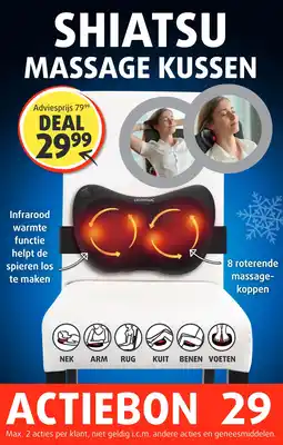Lucovitaal SHIATSU MASSAGE KUSSEN aanbieding