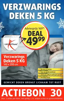 Lucovitaal VERZWARINGS DEKEN 5 KG aanbieding