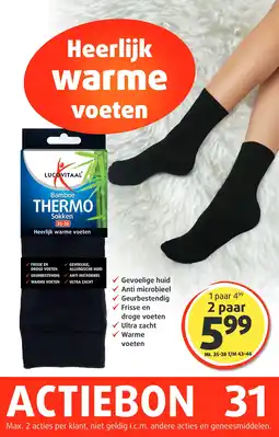 Lucovitaal Bamboe THERMO Sokken aanbieding
