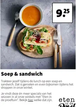 Intratuin Soep & sandwich aanbieding