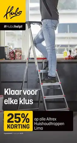 Hubo op alle Altrex Huishoudtrappen aanbieding